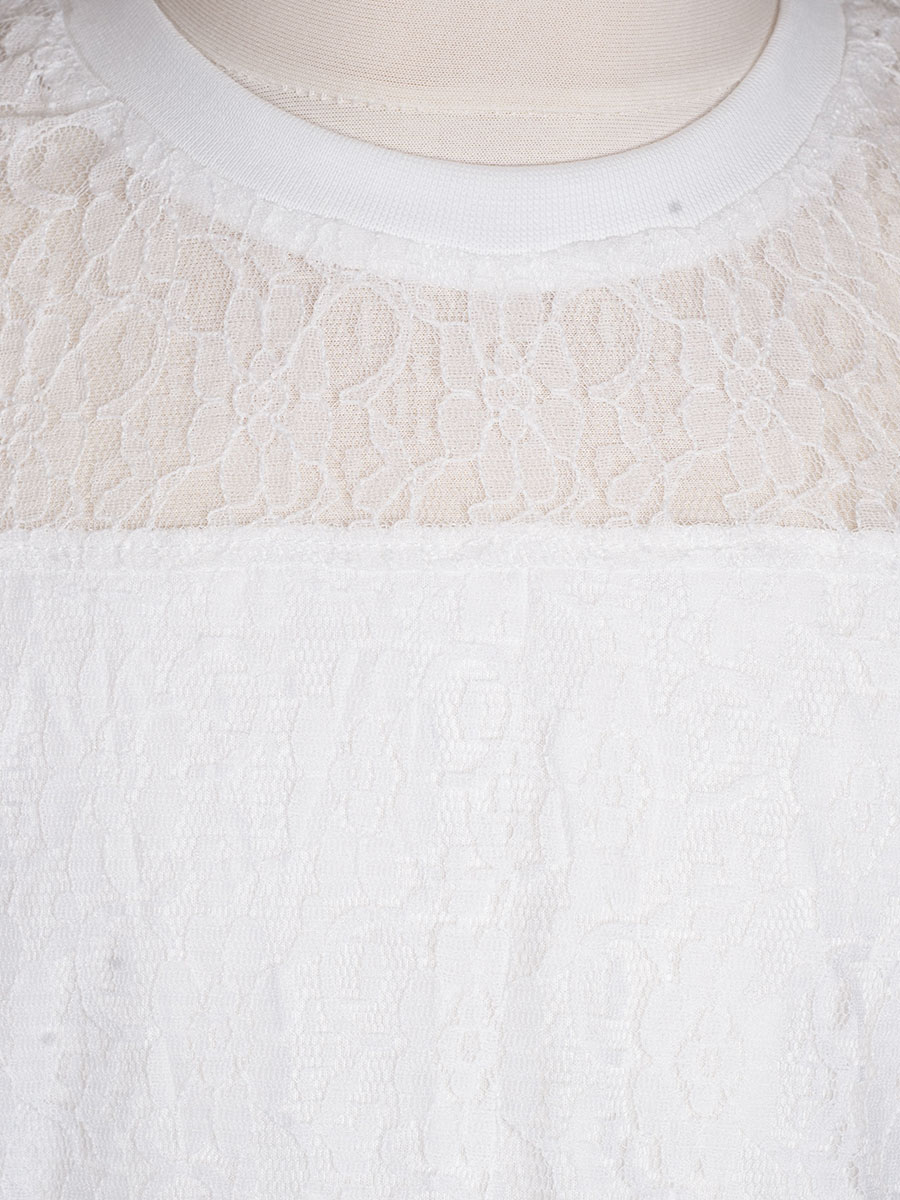 Ederer Shirt, Mädchen, weiß, mit Spitze #4