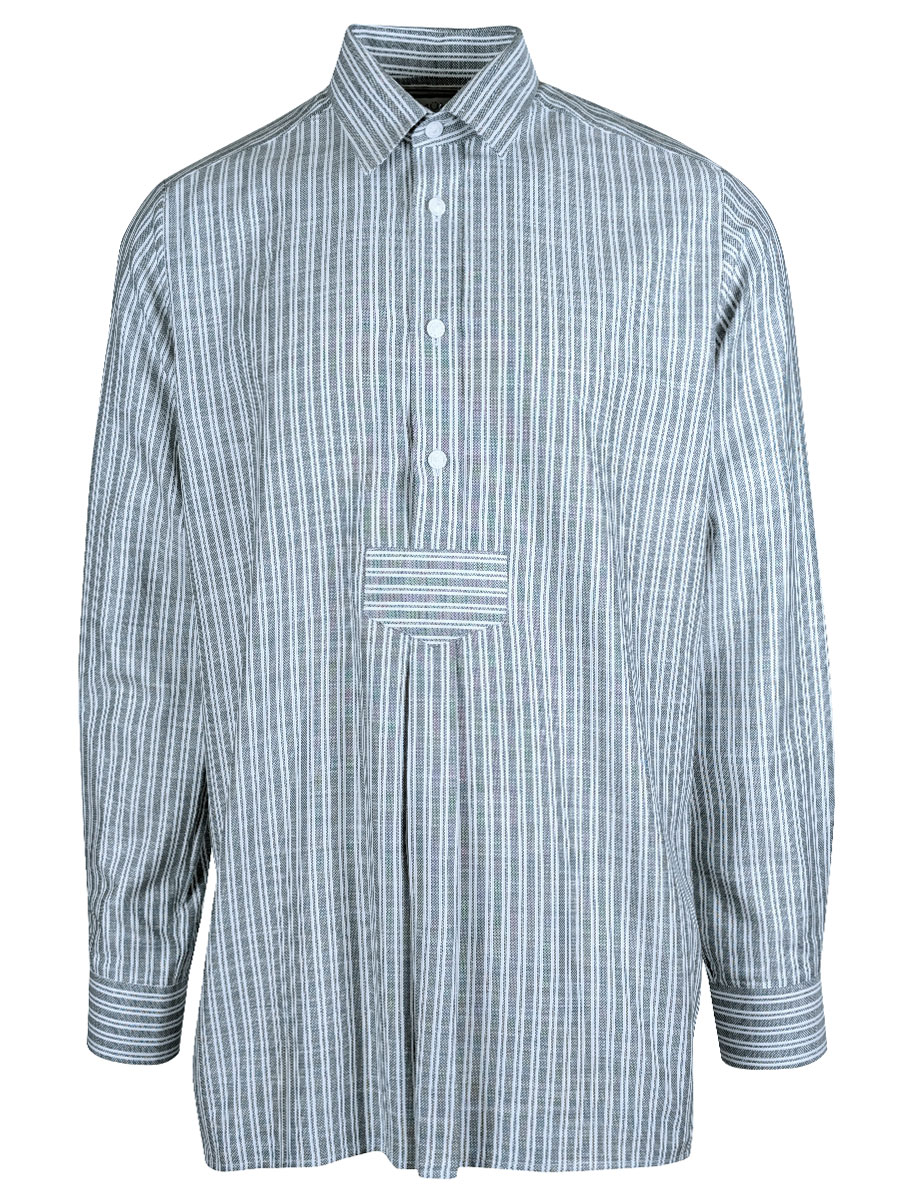 Waldorff Trachtenhemd grün gestreift, Pfoad, Liegekragen #1