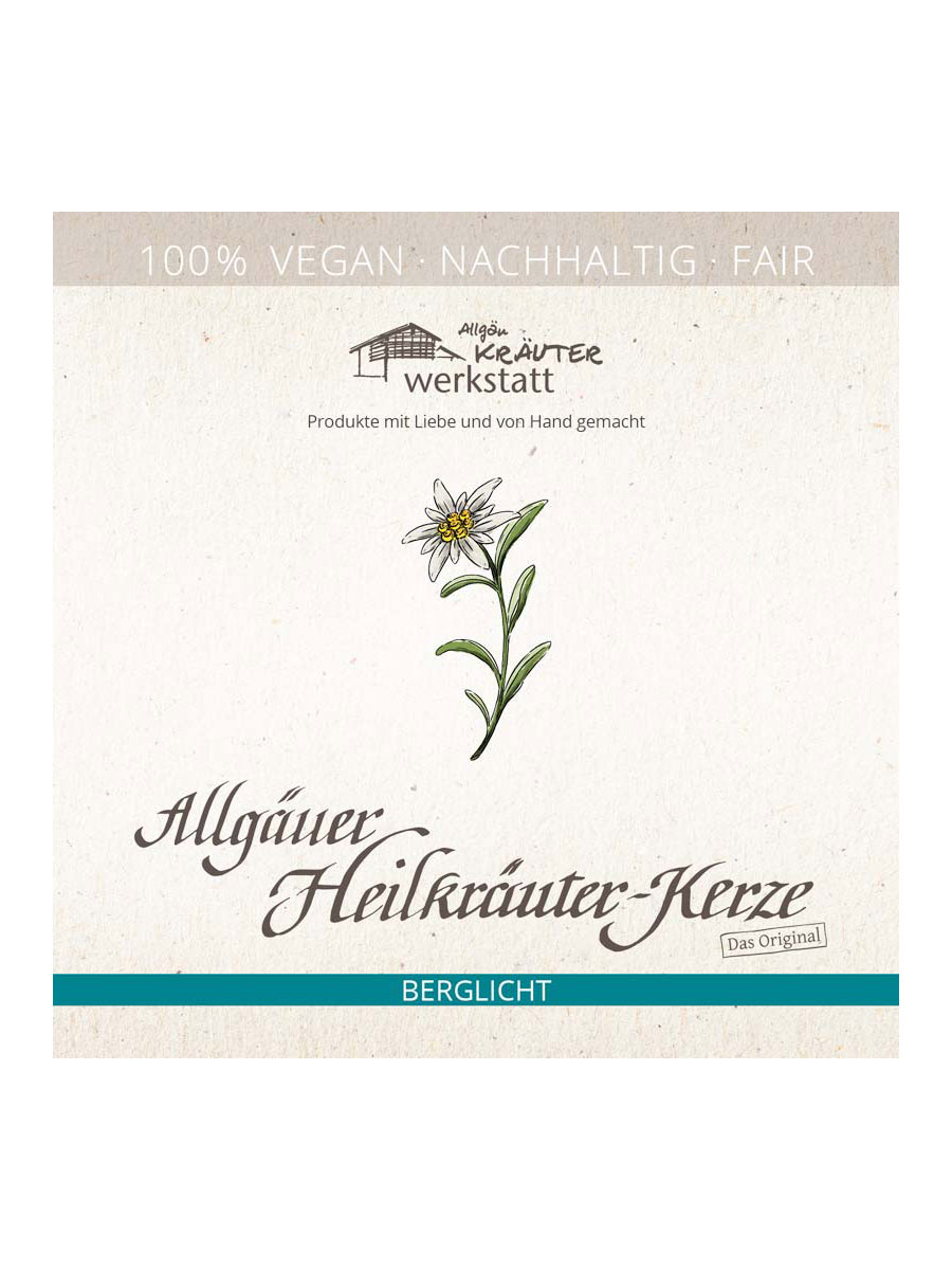 Allgäuer Heilkräuter Kerze, Berglicht im Glas, Freude #2