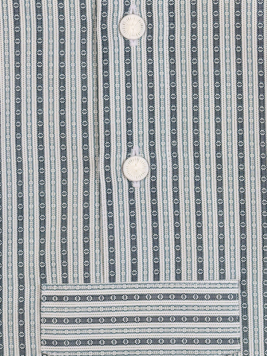 Arzberger Herrenhemd, grün gestreift, Stehkragen, Pfoad, Slim Line #4