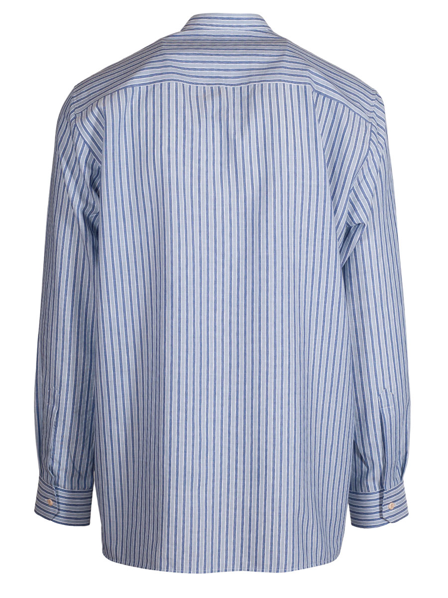 Waldorff Trachtenhemd, hellblau-blau, gestreift, Pfoad, Stehkragen #3