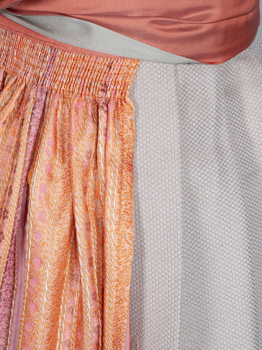 hausg'macht Pillersee Baumwolldirndl, orange-grau, 80lg #5