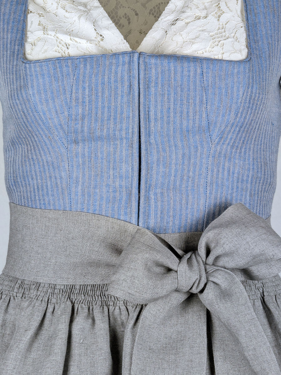 Kaiseralm Leinendirndl Dajana, hellbau-grau, 80lg #2