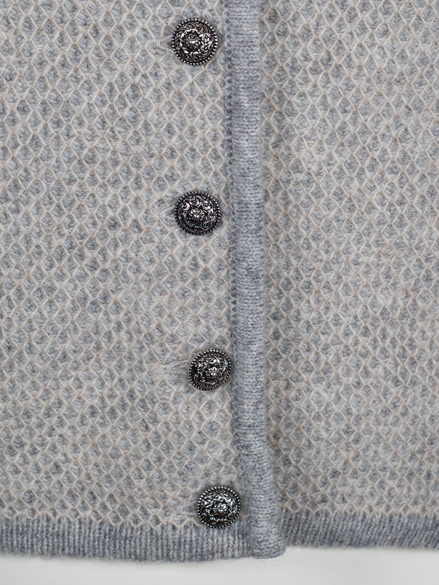 hausg'macht Strickjacke Lotta, beige-silber, fein gemustert #3