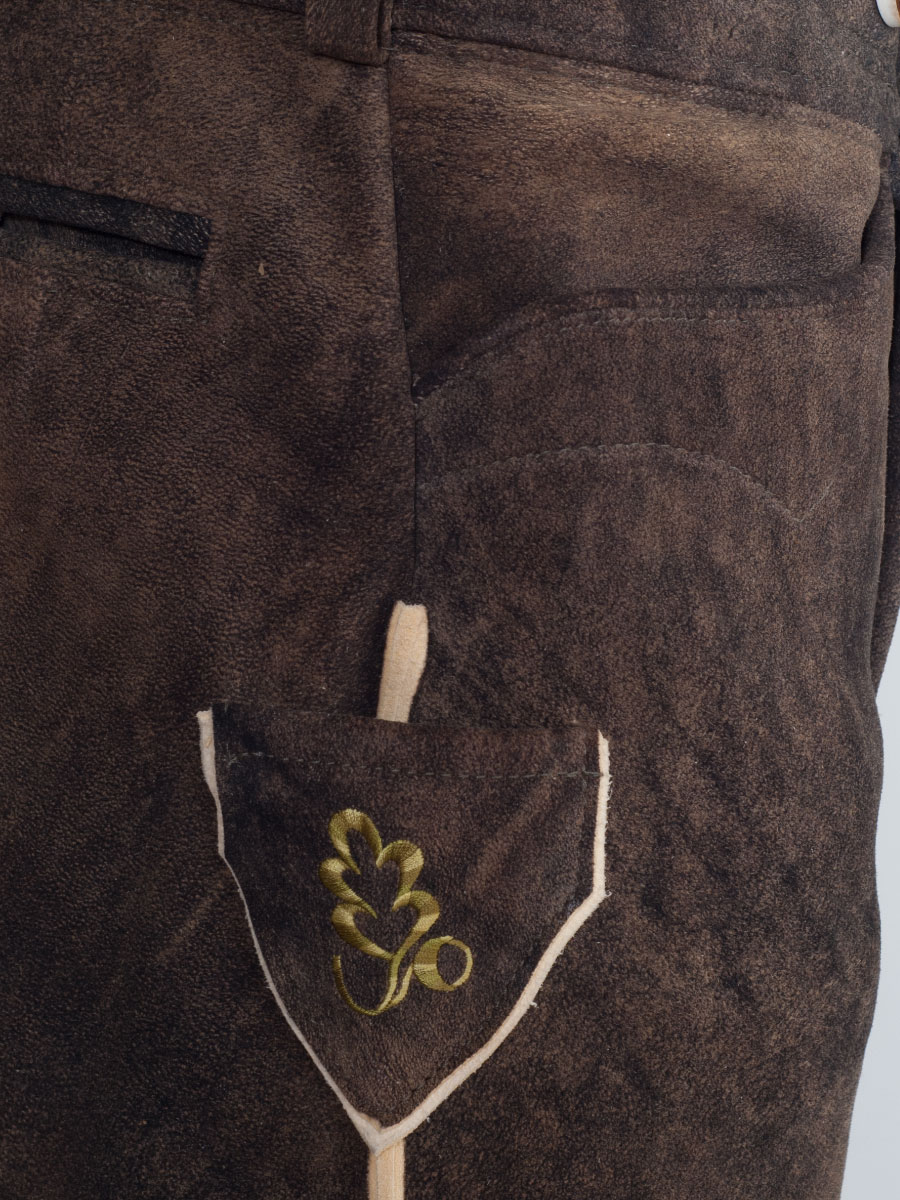 Kurze Lederhose Chieming Hirsch sämisch eibe #5