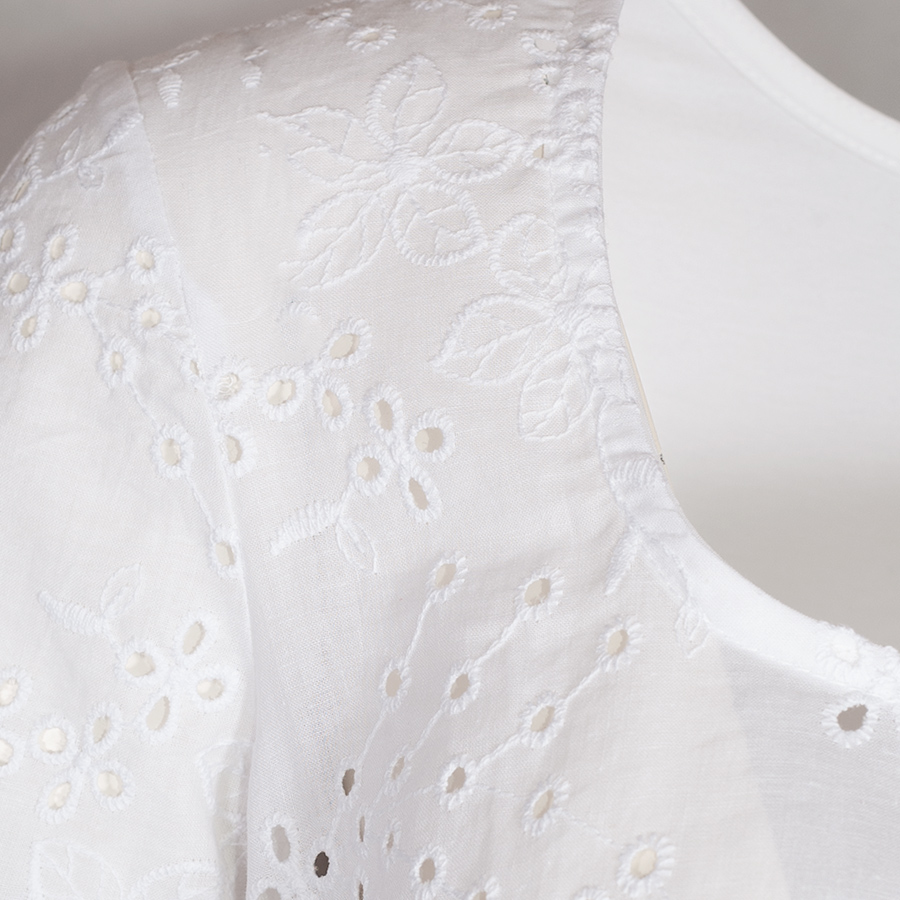 Hammerschmid Brigitte Dirndlbluse, weiß, Lochmuster #4