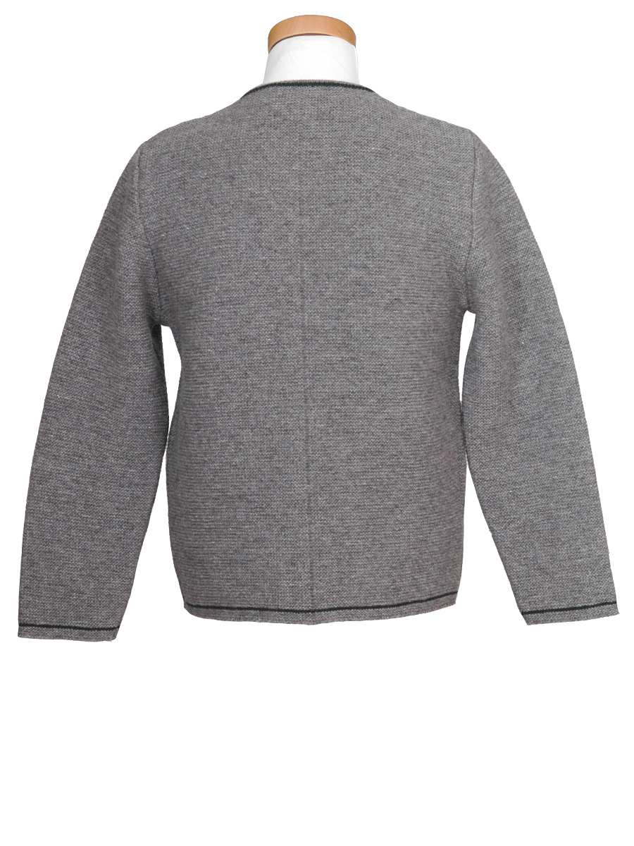 Jesse Strickjacke grau-tanne glatt gestrickt #2