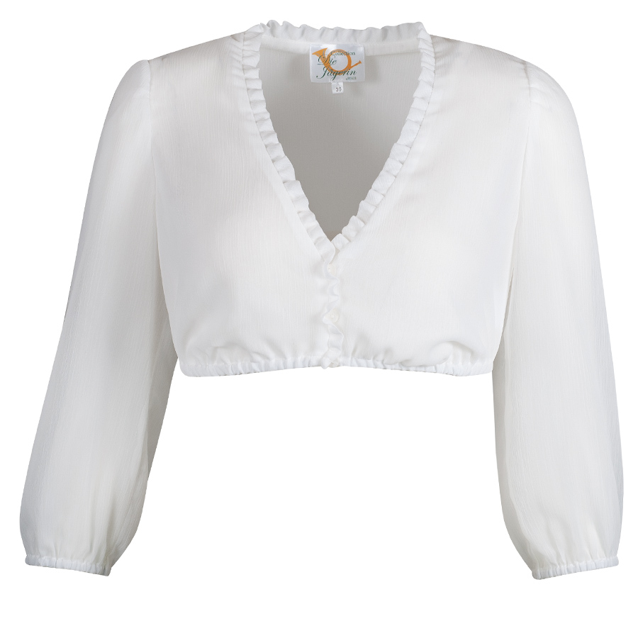 Wenger Dirndlbluse Jakoba, ecru 3/4-Puffarm #1