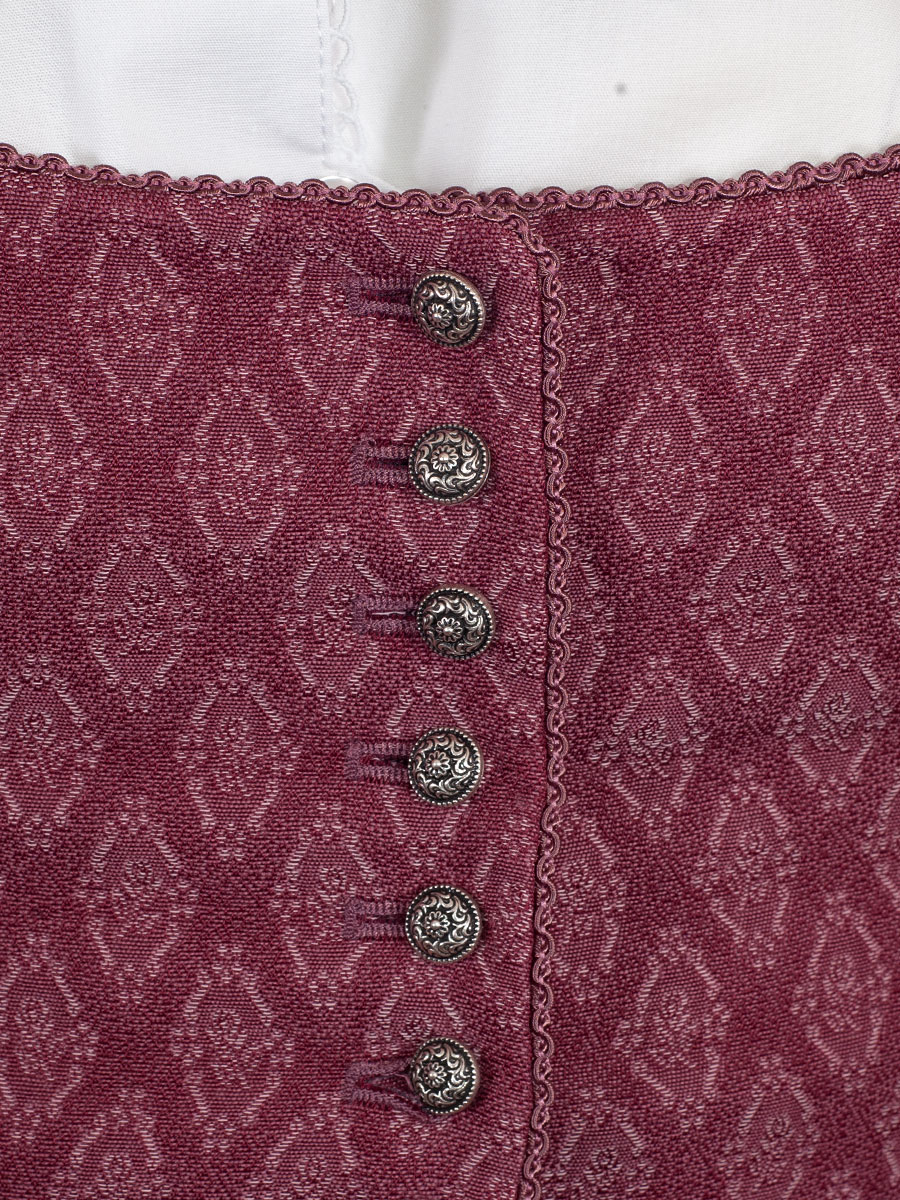 Wenger Fest-Dirndl Isolde, weinrot, 80lg #4