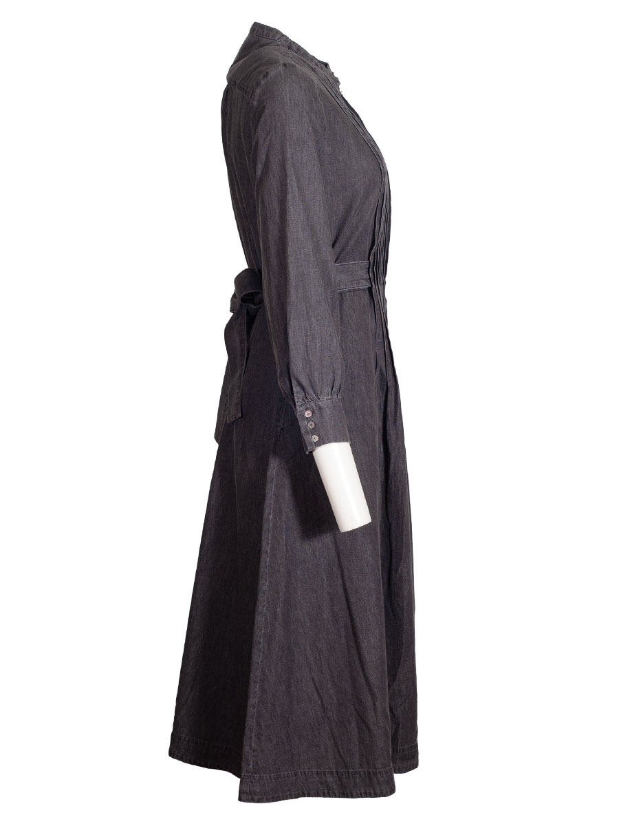 Die Rockmacherin Kleid Rosa, Falten, grau, Bindegürtel #4