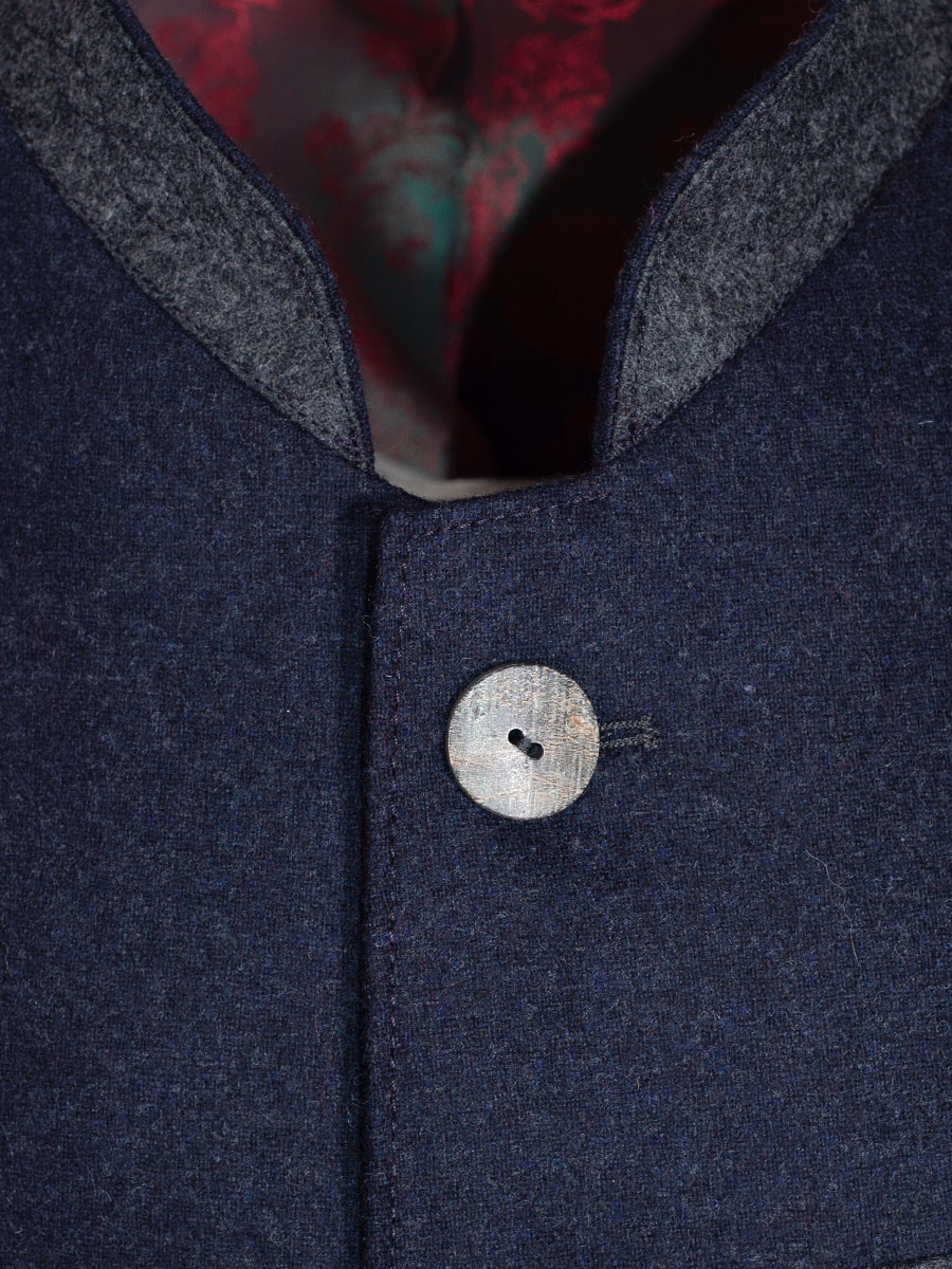 hausg'macht Lodenjanker Wallgau, marine, elegant, fein gestreift #5