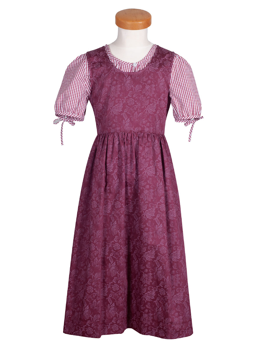 Berwin & Wolff Sommerkleid, Mädchen, dunkelrot, mit Bluse #1