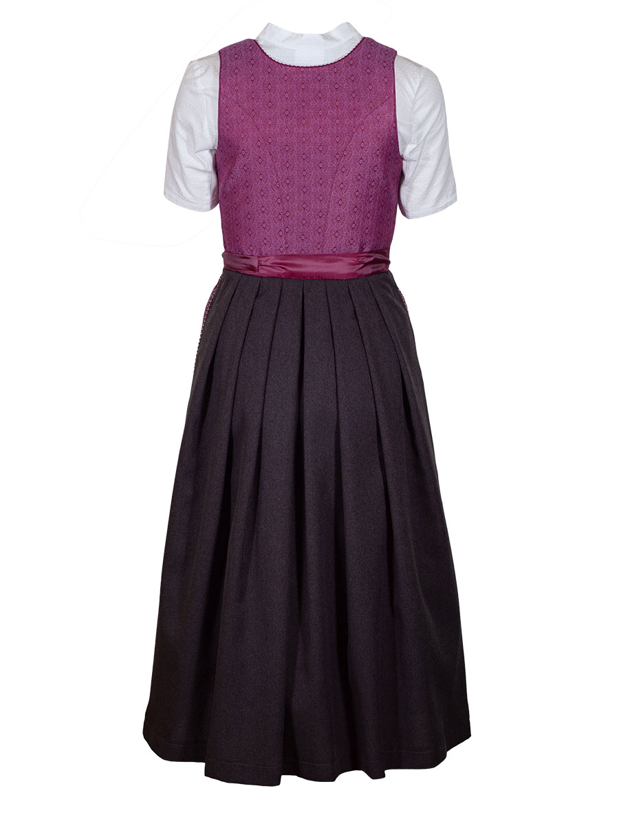 Wenger Helena Festdirndl, bordeaux-grau, 80lg #2