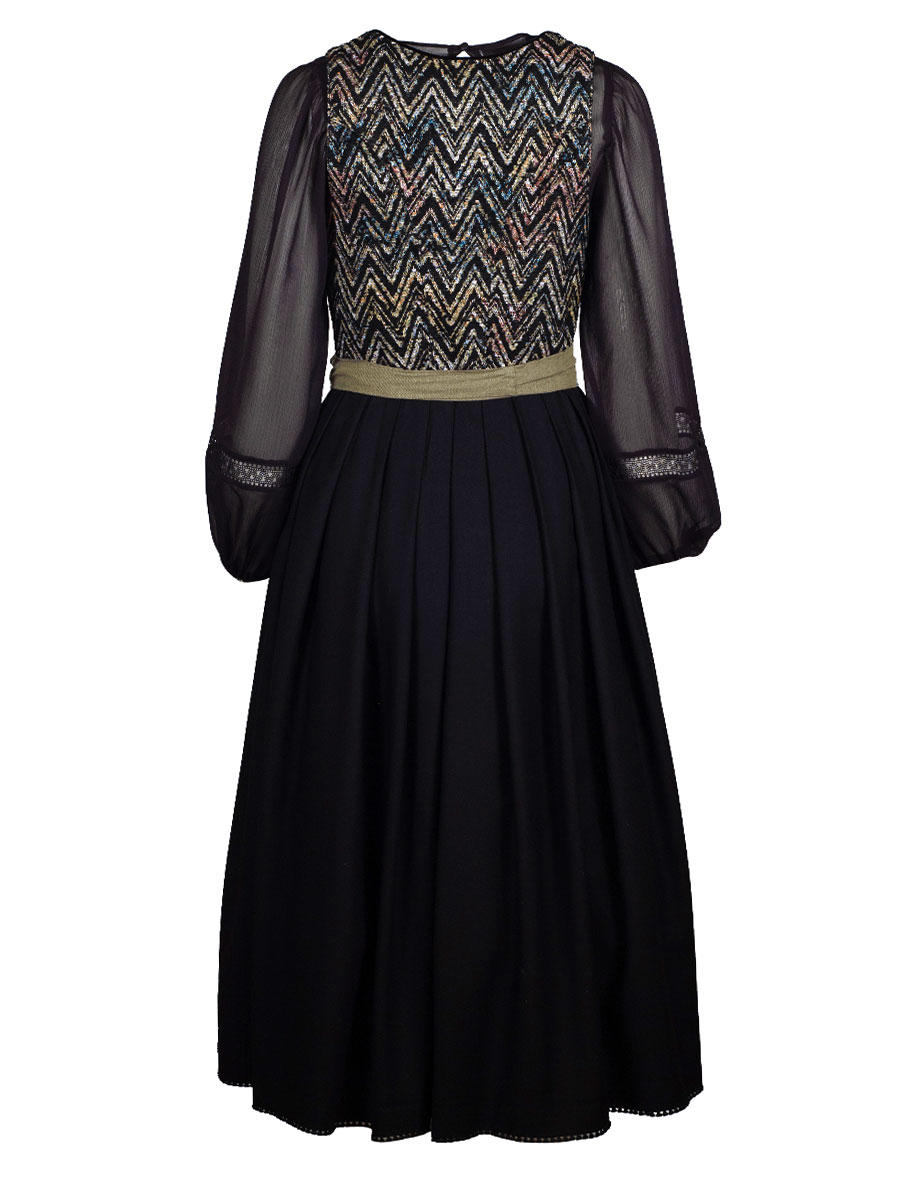 Hammerschmid Dirndl Plattensee, schwarz-gold, 80lg #4