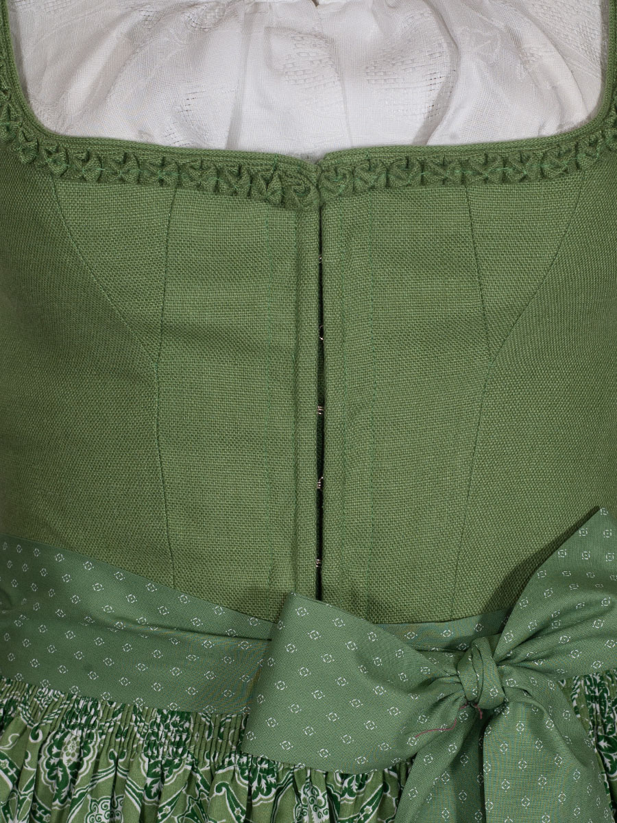 Hammerschmid Wiessee Dirndl, kiwi, Leinenoberteil, 80lg #3