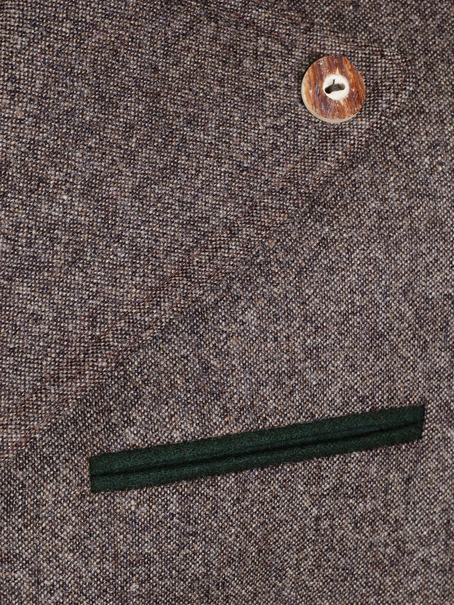 hausg'macht Lodenjanker Blasius, elegant, hellbrauner Perlloden, Rückenspange #3
