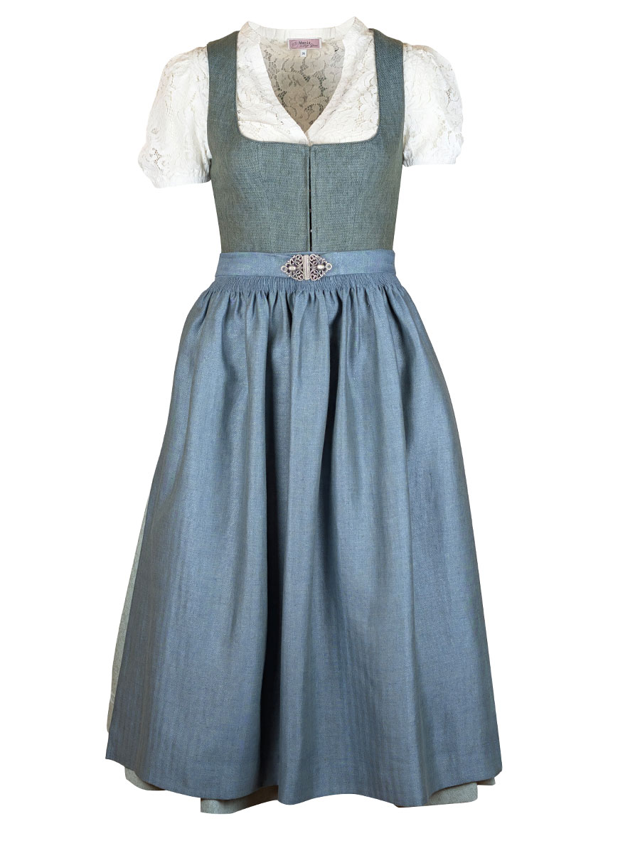 Hammerschmid Dirndl Plattensee, grün-petrol, mit Schließe, 80lg #1