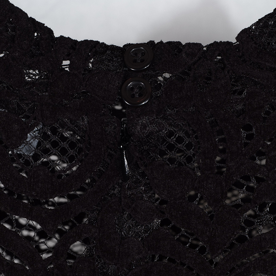 KINGA MATHE Dirndlbluse Pina, schwarz, semi-transparent, Puffarm #3
