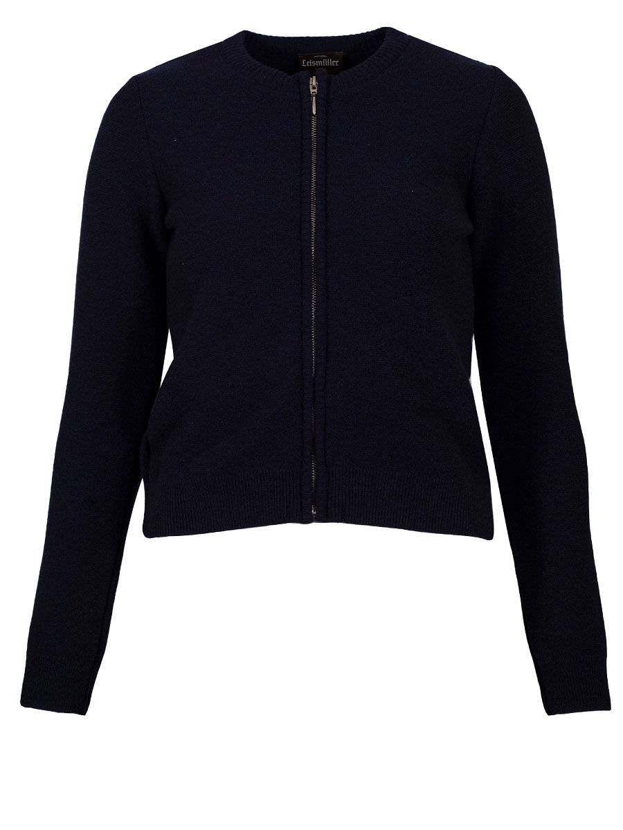 Huber Strickjacke Greti, marineblau, Reißverschluss #1