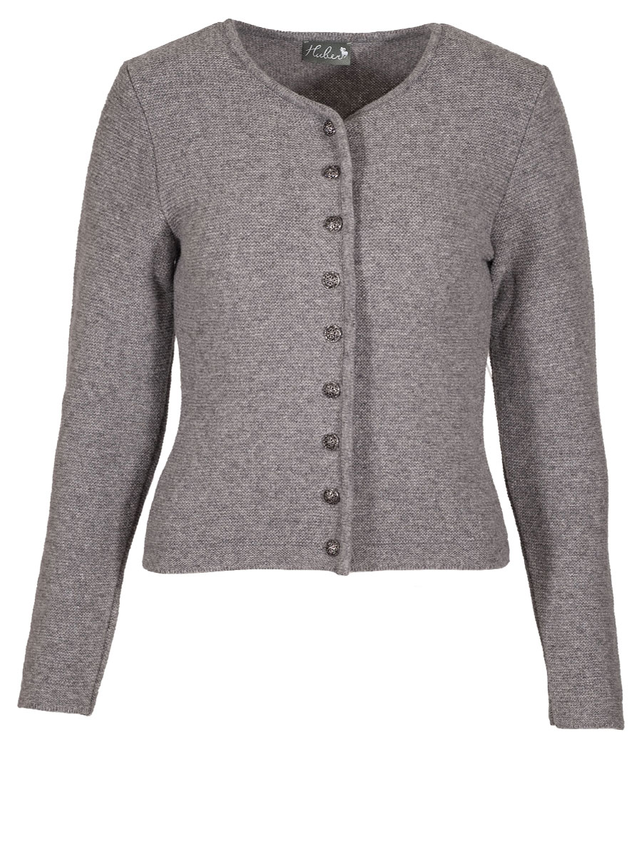 Huber Strickjacke Kana, grau, kurz #1