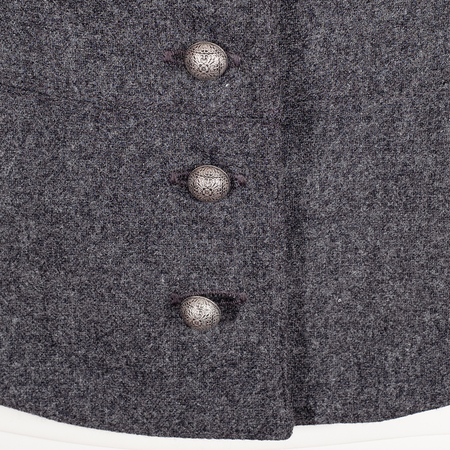 Hiebaum Lodenmieder grau, hoher Ausschnitt #3