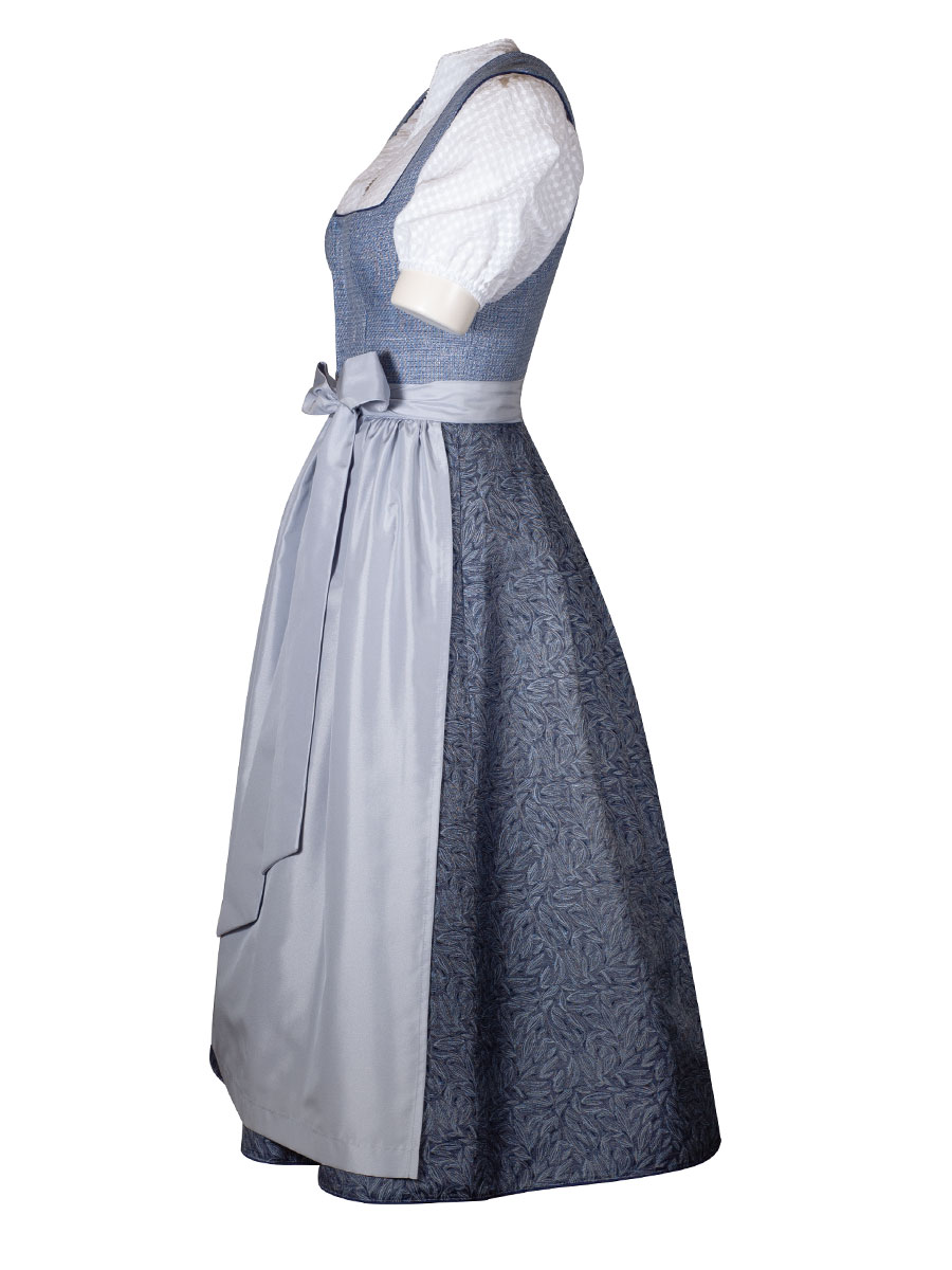 KINGA MATHE Dirndl Thea, blau, Leinenmieder, 80lg #4
