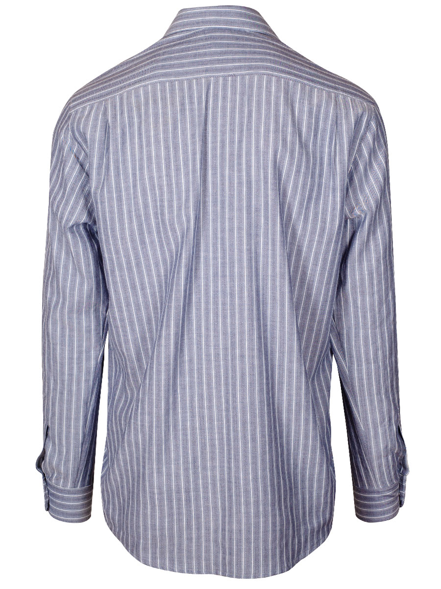 Orbis Herrenhemd, Pfoad, marine, gestreift, Liegekragen, Regular Fit #3