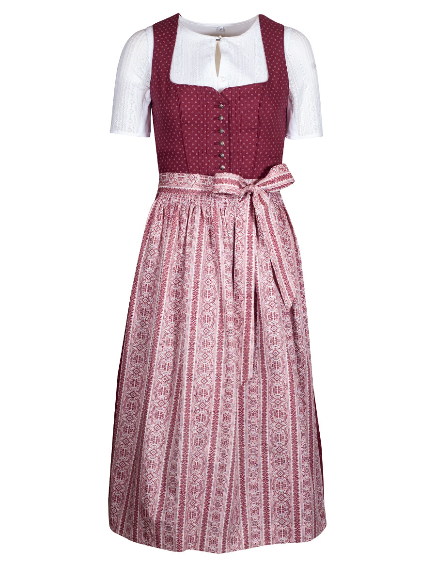 Wenger Baumwolldirndl Irina, marsalla, 80lg #1