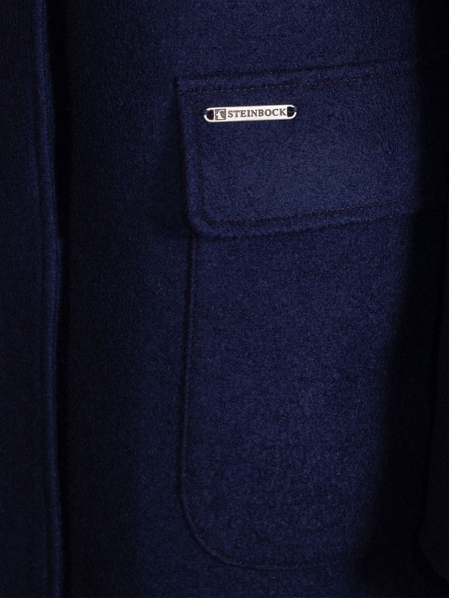 Bauer Wintermantel, blau, Kapuze, Knebelverschluss #5
