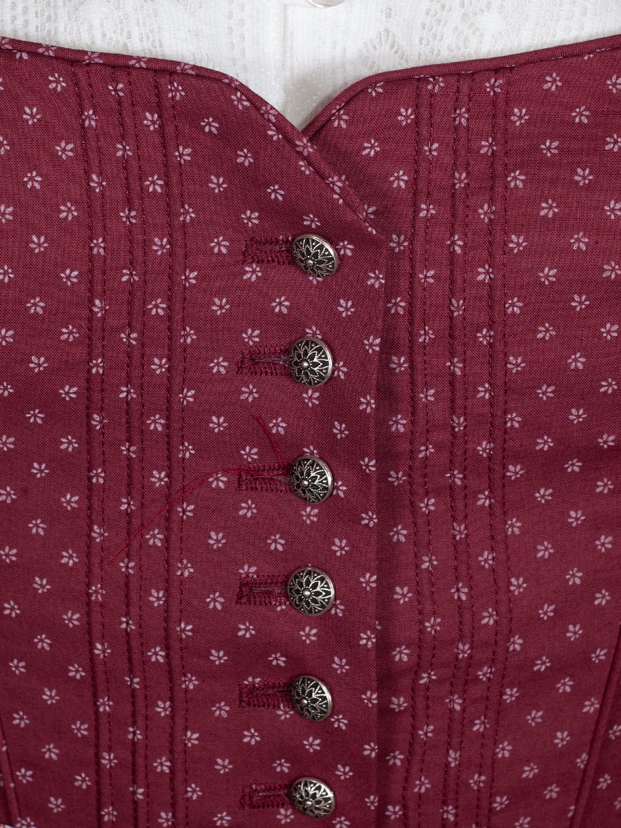Wenger Baumwolldirndl Irina, marsalla, 80lg #5