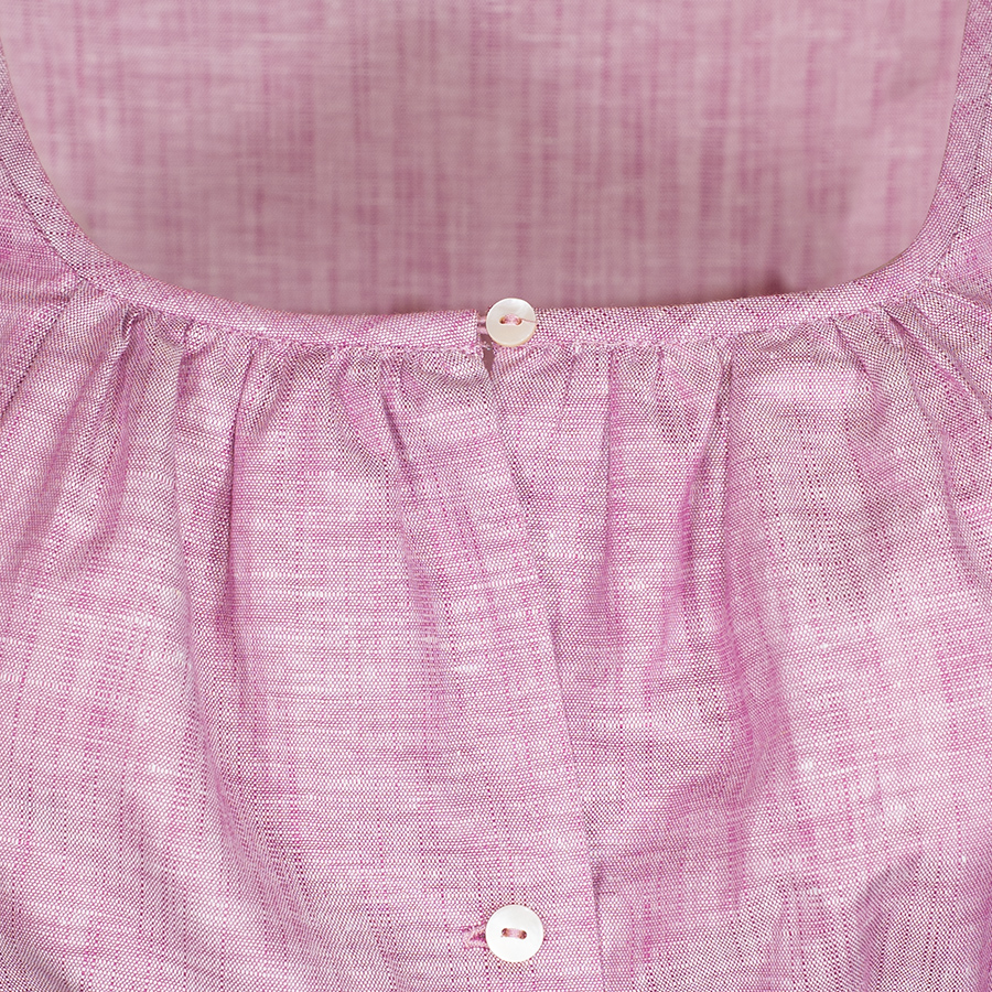 Waldorff Dirndlbluse beere, Leinen, Halbarm #3