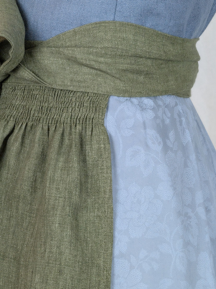 Kaiseralm Leinendirndl Dagi, blau-grün, 80lg #4
