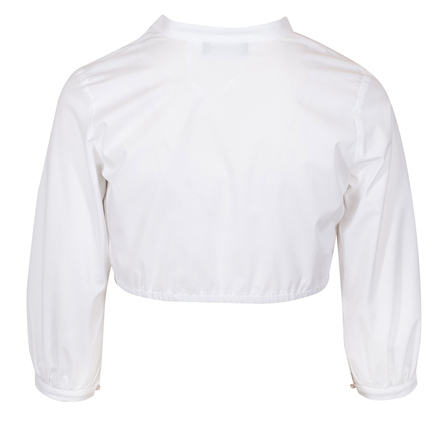 Country Line Dirndlbluse weiß, V-Ausschnitt, Stehkragen, weite Arme 3/4-Arm #2