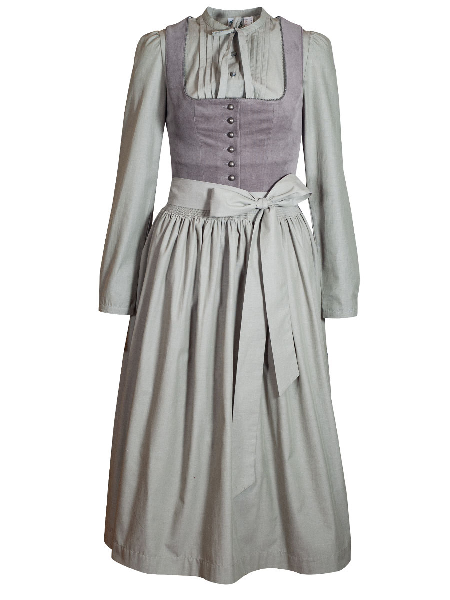 Hammerschmid Pillersee Dirndl, Cordoberteil, grau, Blumendruck #1