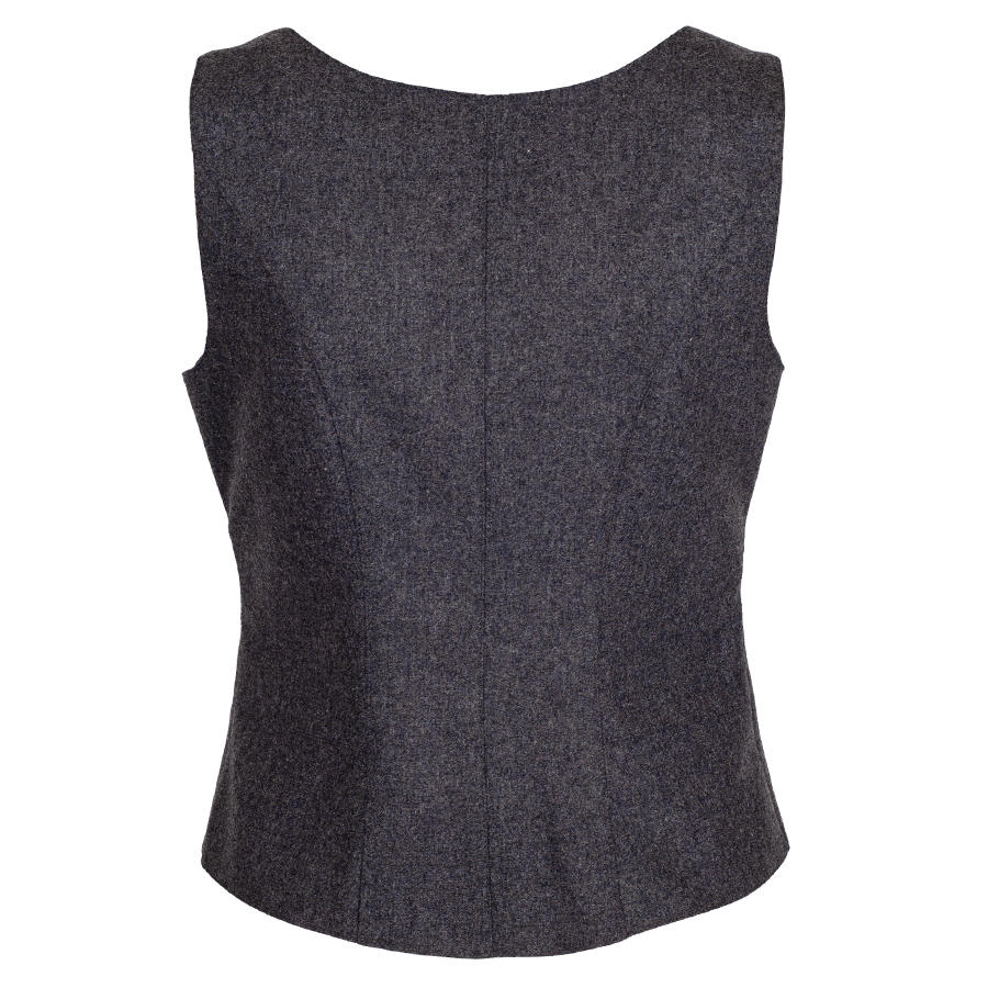 Hiebaum Lodenmieder grau, hoher Ausschnitt #2