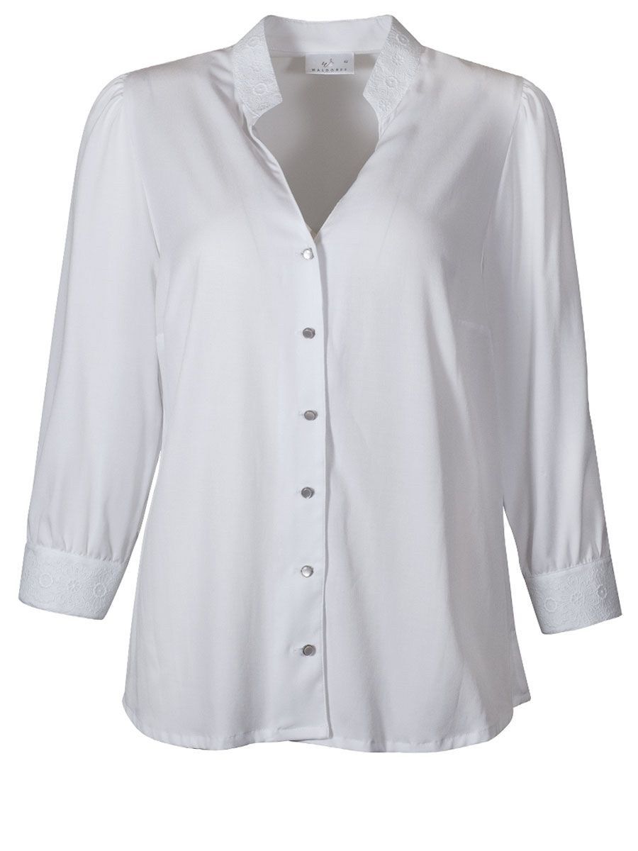 Waldorff Damenbluse festlich, weiß, 3/4-Arm #1