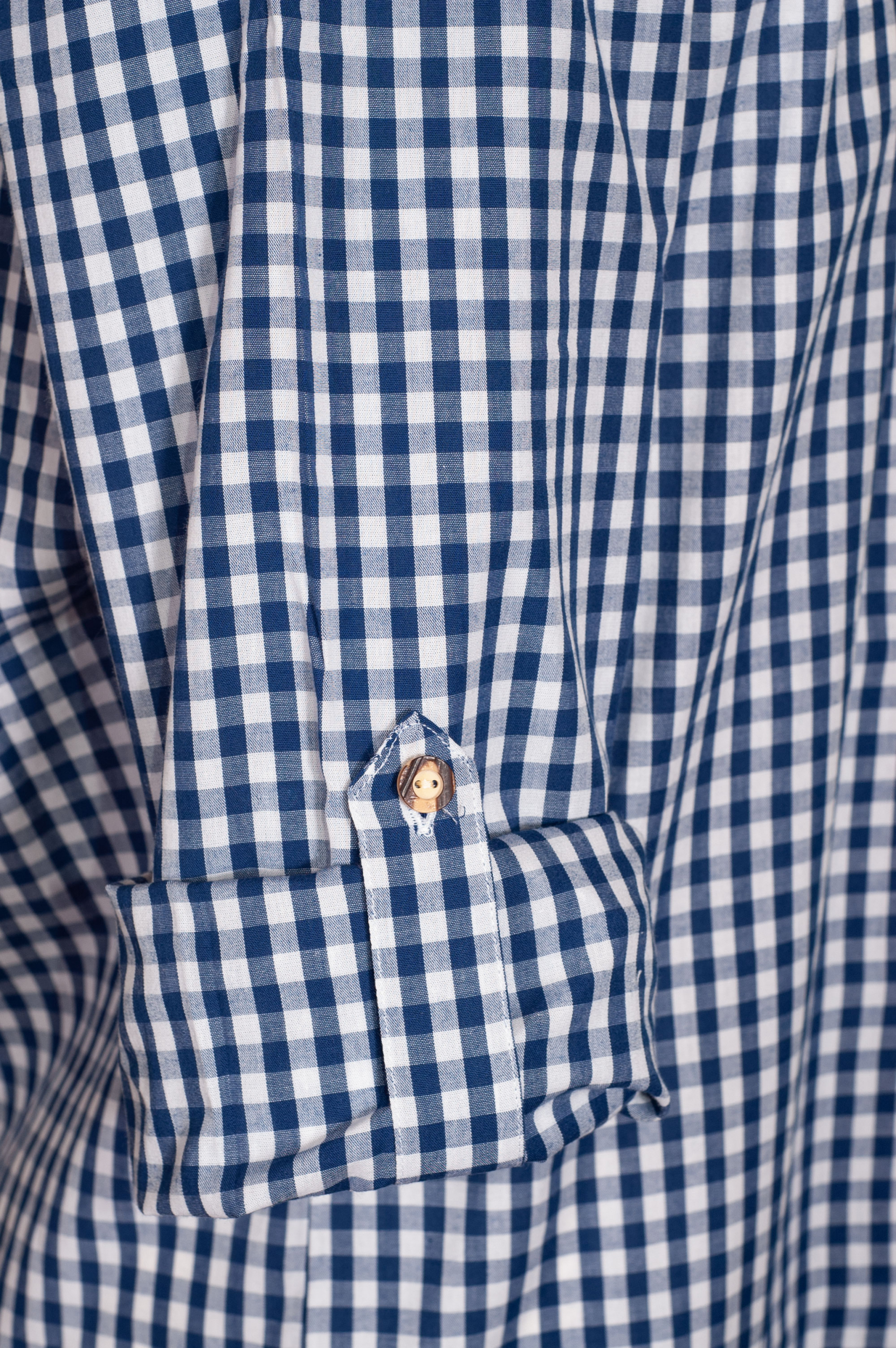 Ederer Trachtenhemd, marine-weiß, kariert, durchgeknöpft #6