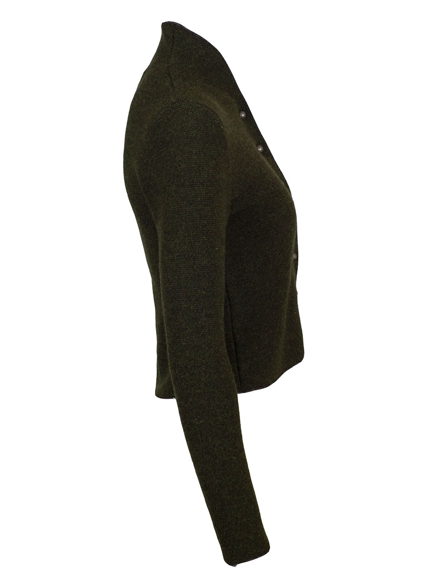 Stapf Strickjacke Dorika, tannenzweig, grün, Abschlüsse rolliert #2