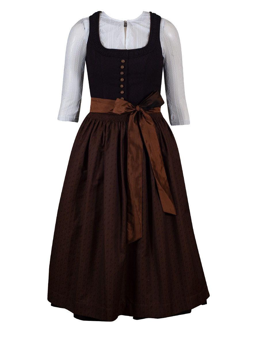 Hammerschmid Koflersee Dirndl, schwarz-braungold, festlich, 80lg #1