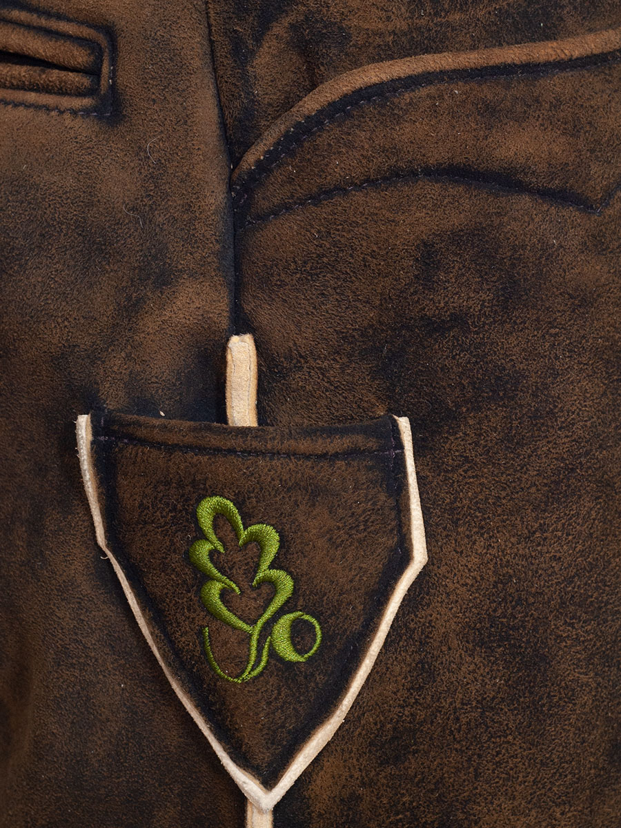 Kurze Lederhose, Chieming, Hirsch, used, braun #4