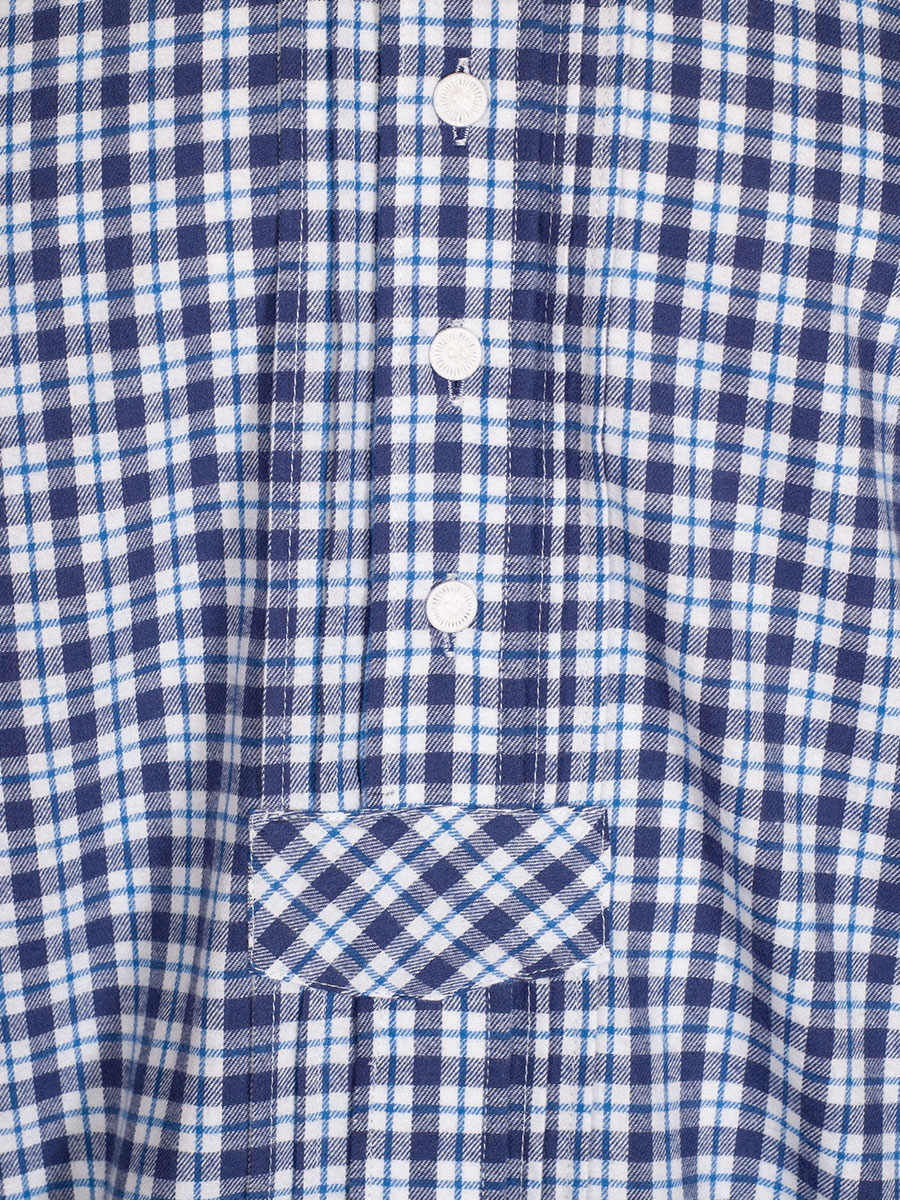 Orbis Flanellhemd, Pfoad, marineblau, kariert, Liegekragen #4