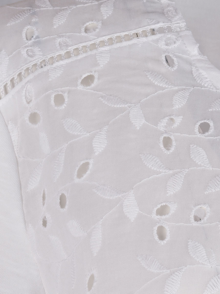 Hammerschmid Bluse Frauke, weiß, Lochmuster #2