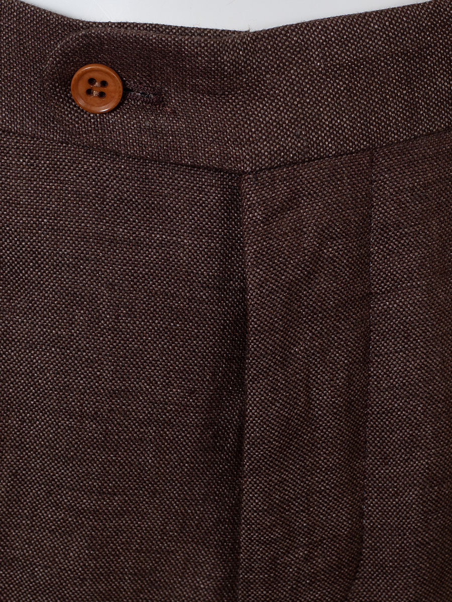 Viererspitz Markus Leinenhose, braun, hinten Riegel #6