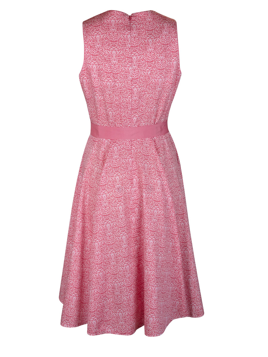 Wenger Damenkleid Dafine, koralle, gemustert, Stoffgürtel #4