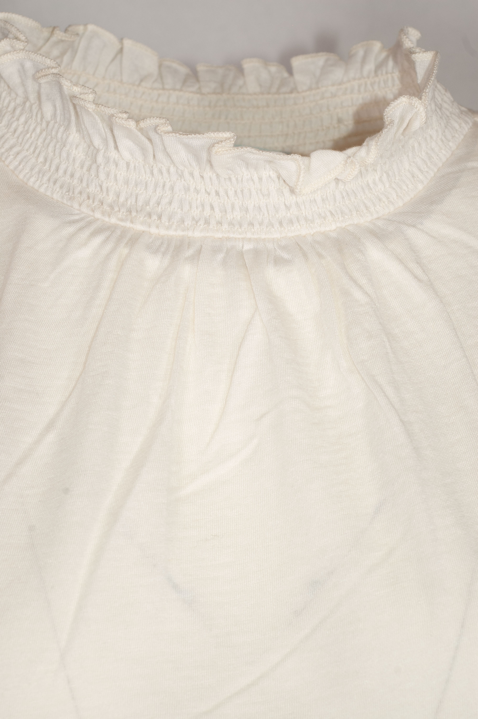 Die Rockmacherin Langarmshirt Selma, natur, Rüschenkragen #4