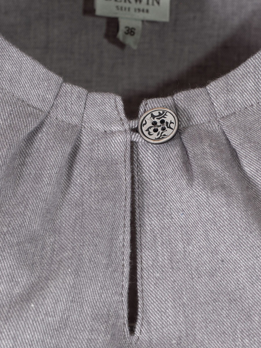 Berwin & Wolff Flanellbluse mittelgrau, weite Arme #2