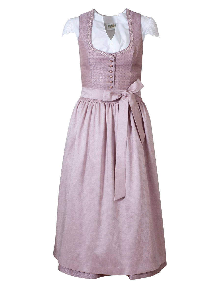 Wenger Fest-Dirndl Nicole, zartrosa, festlich, elegant, 80lg #1
