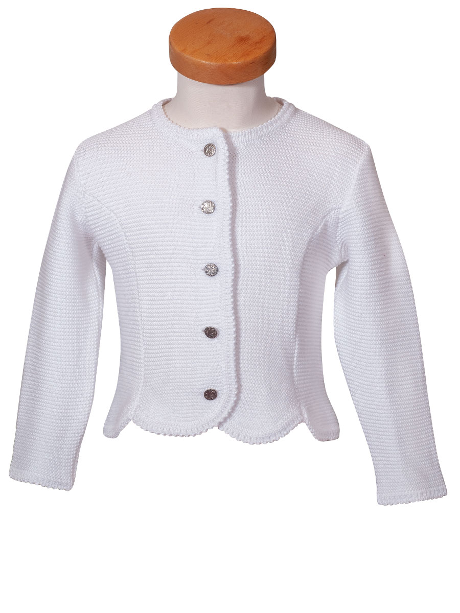 Ederer Kinder-Strickjacke weiß, Mädchen #1