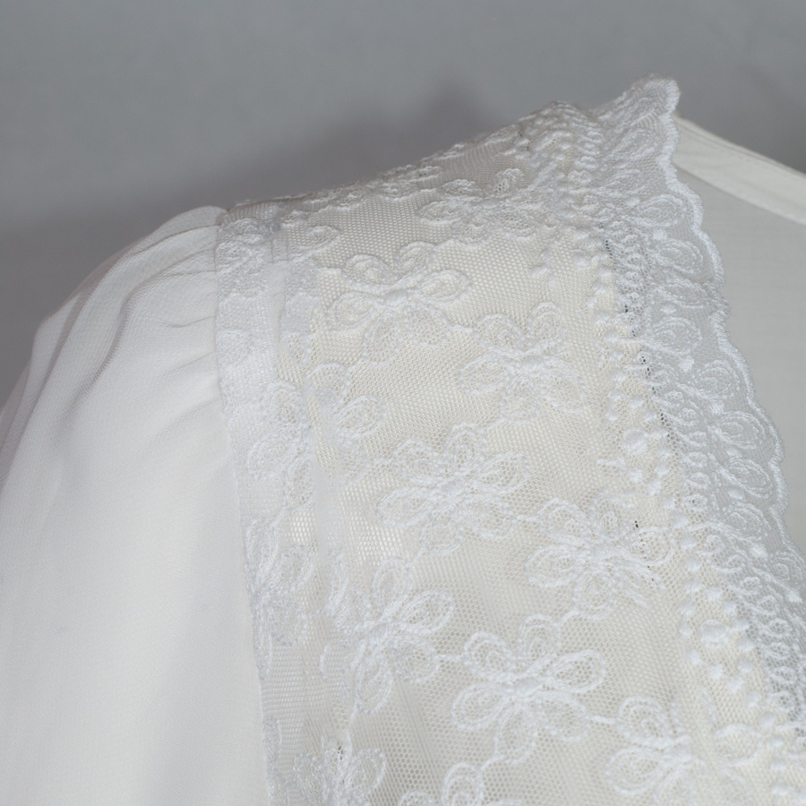 Waldorff Dirndlbluse creme, 3/4-Arm, Spitze #4