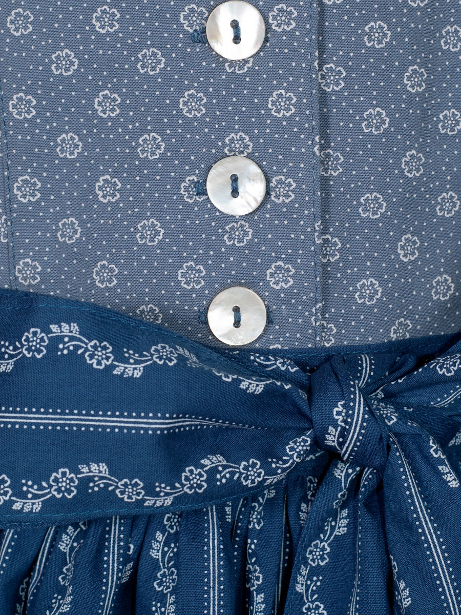 Hammerschmid Kinderdirndl Wallersee, blau geblümt, mit Bluse #4